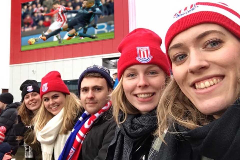 Students visiting Keele